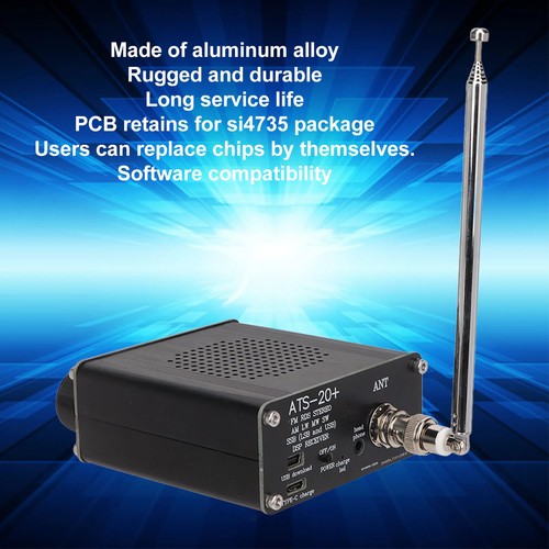 `Digital Radio Receiver FM Stereo AM,LW,SW,SSB with antenna, Black Usb Type C - Picture 4 of 15