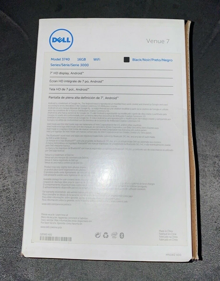 NEW Dell Venue 7 16GB, Wi-Fi, HD 7in DISPLAY model 3740 - Black - Image 2 of 4