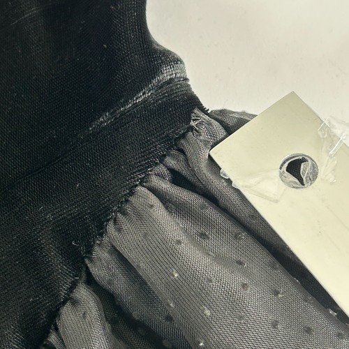 Vintage Gunne Sax Jessica McClintock Dress Size 11 Black Velvet Lace Gothic Gown - Picture 10 of 12