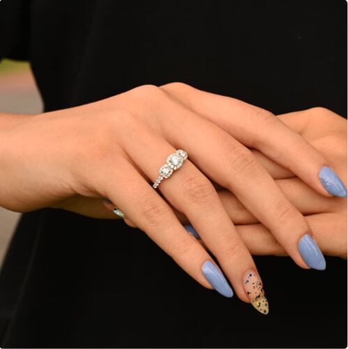 Diamond Ring Round 1.30 Ct Certified IGI Lab Grown Platinum Size 6 7