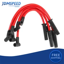 For AMC/JEEP 4.2L 258 HEI DISTRIBUTOR SPARK PLUG WIRE SET RED 10.2mm