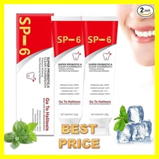 2PCS Super Probiotic-6 Toothpaste, Sp-6 Ultra Whitening Toothpaste, Sp 6
