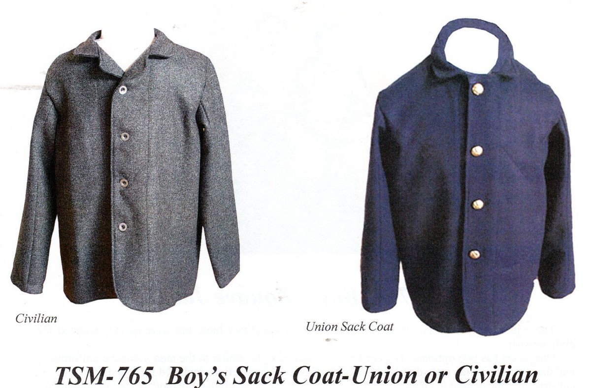 Civil War Union & Civilian BOY'S SACK COAT Pattern Timeless