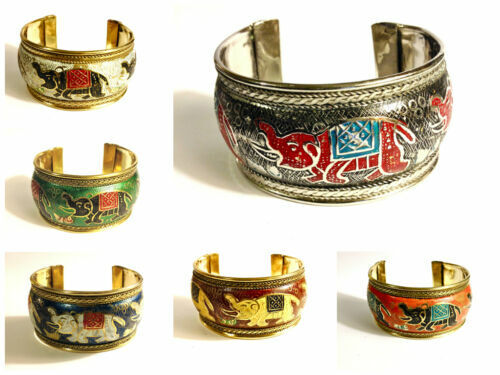 Artist Fernandez Rodriguez Mexico Enamel Aztec Theme Cuff Artist Fernandez Rodriguez Mexico Enamel Aztec Theme Cuff