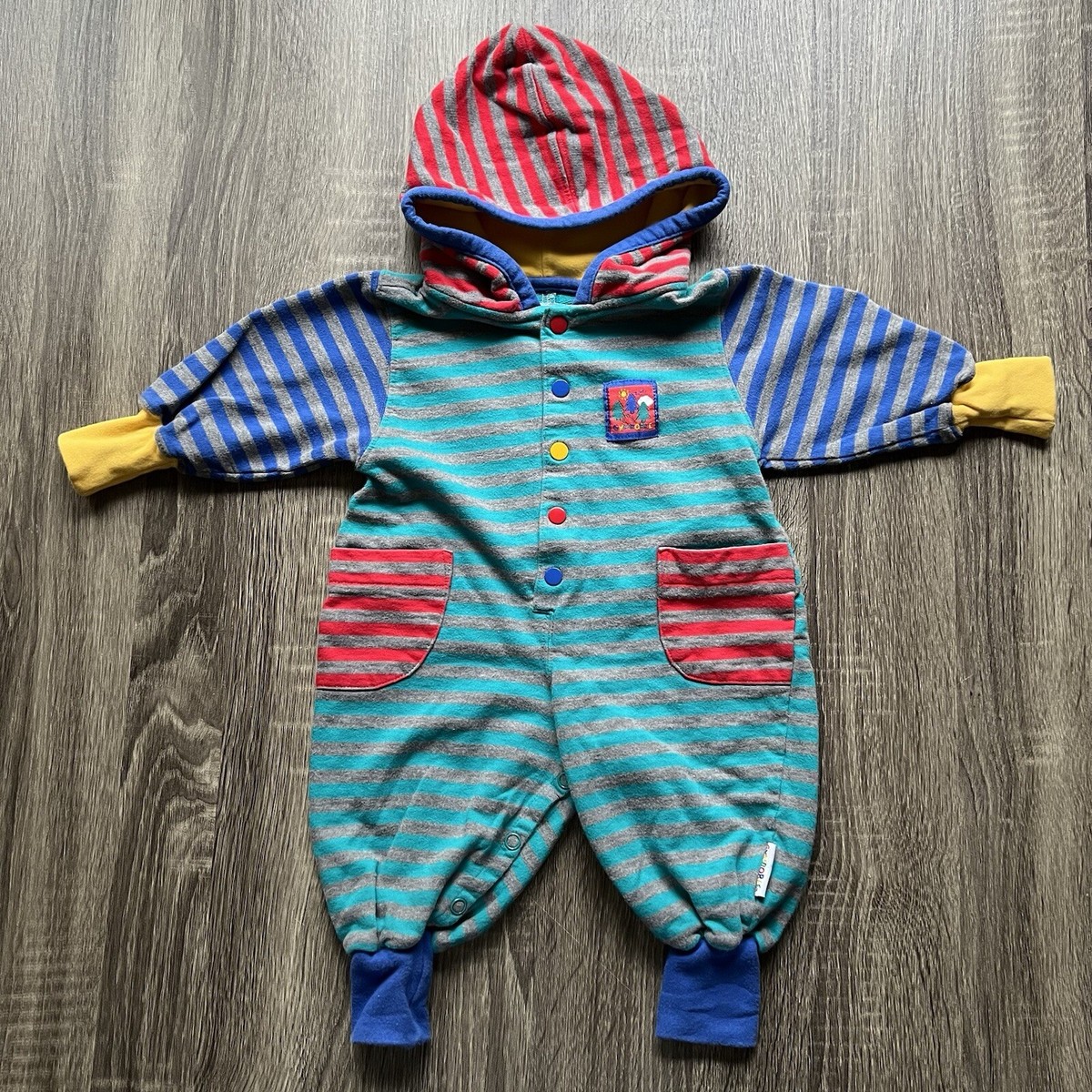 California Rainbow Hooded Baby Onesie California Rainbow Hooded Baby Onesie