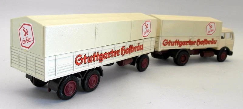 NZG 1/50 Scale 02NOV2017L Mercedes Benz Covered Truck & Trailer Gtuttgarter - Image 3 of 4