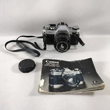 Canon AE-1 AE1 Silver 35mm Film SLR Camera FD 50mm f/1.4 S.S.C. JAPAN Manual