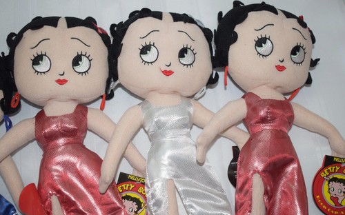 Lot Of 4 Betty Boop KellyToy Shiny Dress Red White Blue 16" Plush Doll NWT US8#8 - Picture 3 of 8