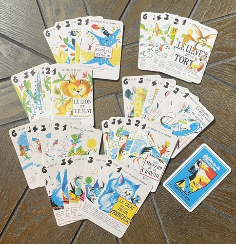 Fables de la Fontaine Karten Set 42 Vintage Französische Spielkartengröße - Bild 3 von 4