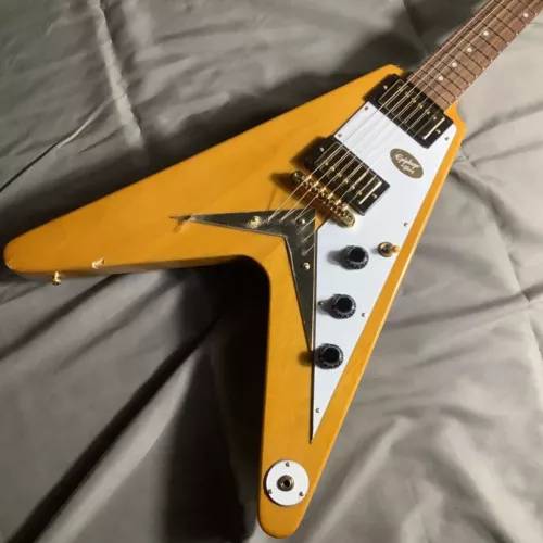 Epiphone Korina Flying V Aged Natural (2000s)