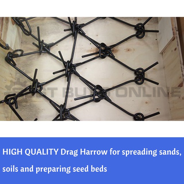 Drag Harrow 8 FT 2500 Mm Heavy Duty Steel for Farming Soil