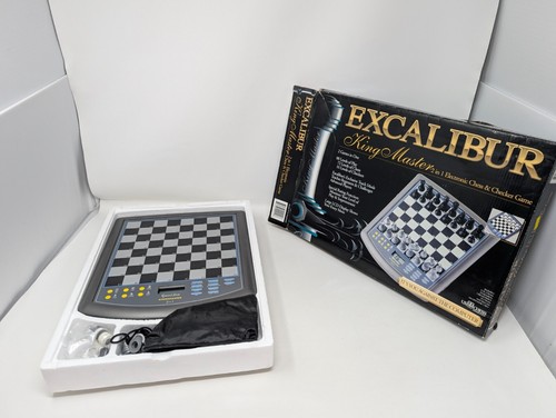 EXCALIBUR King Master - 2 in 1 Electronic Chess/Checkers Game - TESTED Works