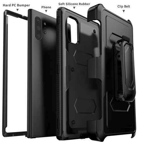 Shockproof Case For Samsung Galaxy Note 10 10+ Plus Heavy Duty Cover + Belt Clip - Picture 3 of 88