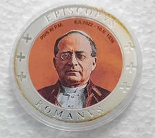 Vatican: Pope Pius XI Silver Plated Limited Edition Medal with Coa. #01158.