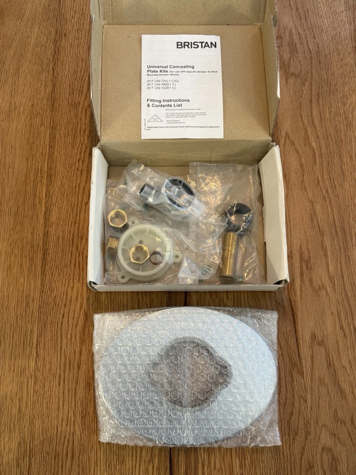 Bristan KIT UNI OVL1 C Oval Java Concealing Plate Universal Kit Chrome - New 3