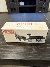 VINTAGE CONOCO HORSE AND TANKWAGON BANK ERTL 7523 2ND IN SERIES 