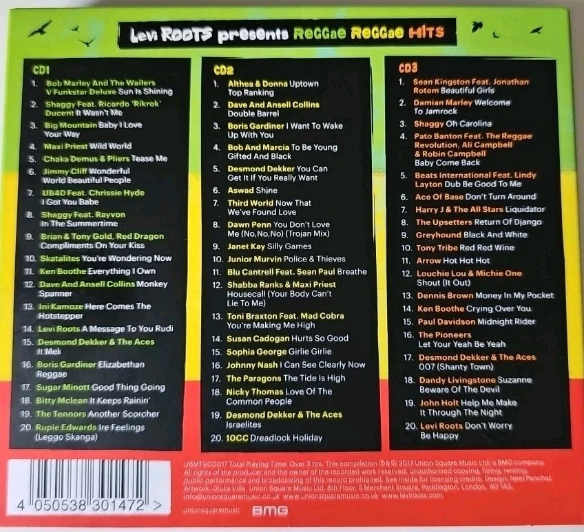 Levi Roots Presents Reggae Reggae Hits / 3 CDs / Digipak / Sehr Gut - Bild 2 von 2