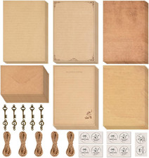 70 Pack Vintage Letter Writing Paper & Envelopes Retro Stationery Set