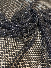 Black Diamond Rhinestone Mesh Fabric   Sparkly Crystal Net Fabric By The Yard