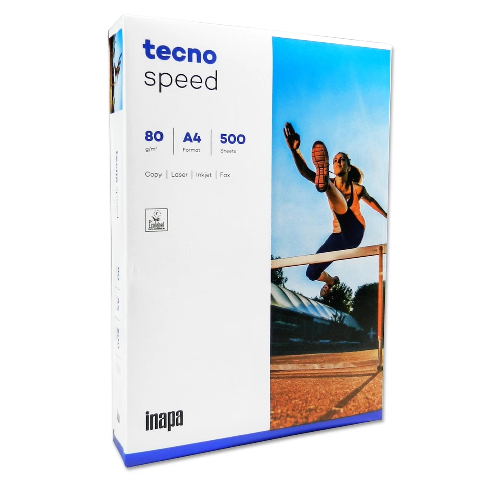 inapa tecno Speed Kopierpapier Druckerpapier DIN A4 500 Blatt 80 g/m² weiß
