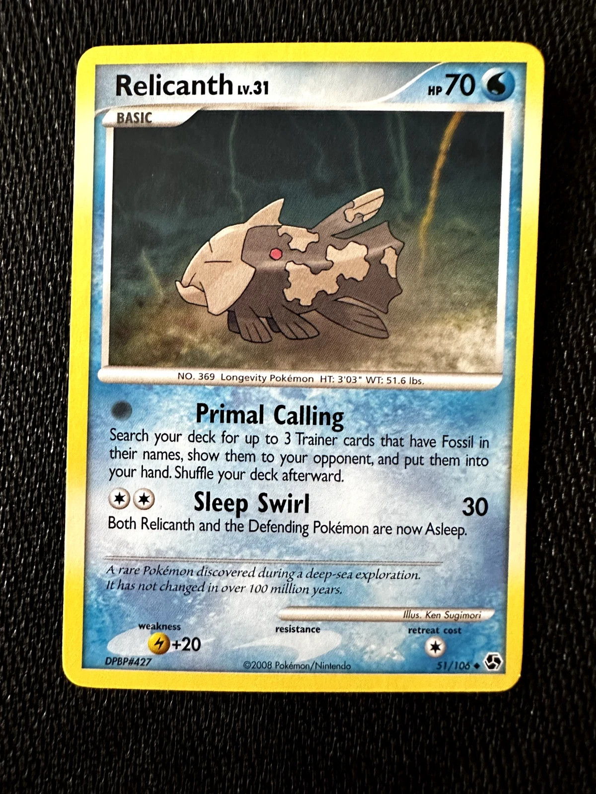 Relicanth 51/106 Great Encounters Pokemon Card