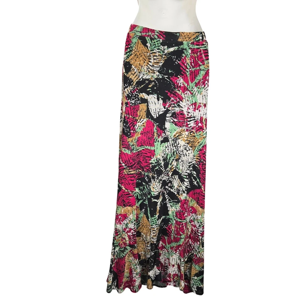 Maxi Falda Sahalie Mujer Pequeña Elastizada Artística Abstracta Colorida Boho Chic  Foto 4 de 4