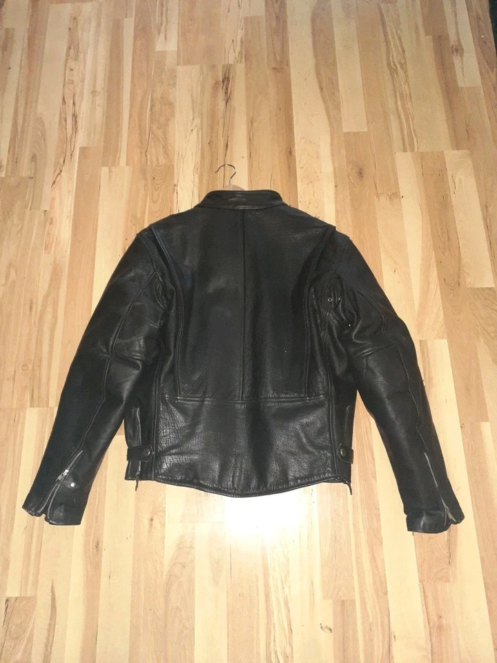 Rara PRIMERA Chaqueta de Motociclista de Cuero Genuino para Hombre Talla L Aislante Pesada Perfecta Foto 4 de 4