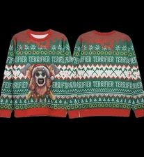 Universal Halloween Horror Nights 2025 Terrifier Ugly Christmas L Sweater NWT