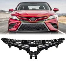Fit For 2018 2019 2020 Toyota Camry SE XSE Front Bumper Upper Grille Grill Black
