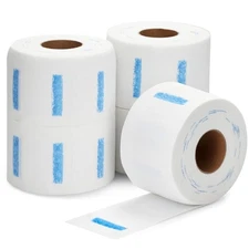 Juvale Barber Neck Tape - 500 Count (5 Rolls), White, 2.4 x 11 in - Neck Strips,