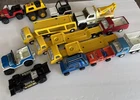 Tonka Truck 13 Lot Cabs Trailers Flatbeds Dump Cart Red Yellow Pressed Steel