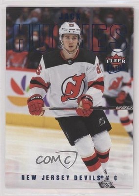 2021-22 Upper Deck Fleer Ultra Blue Foil 3/399 Jack Hughes #137 15xi