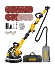 Drywall Sander, 1050W Electric Drywall Disc Sander with Vacuum Dust Collectio...