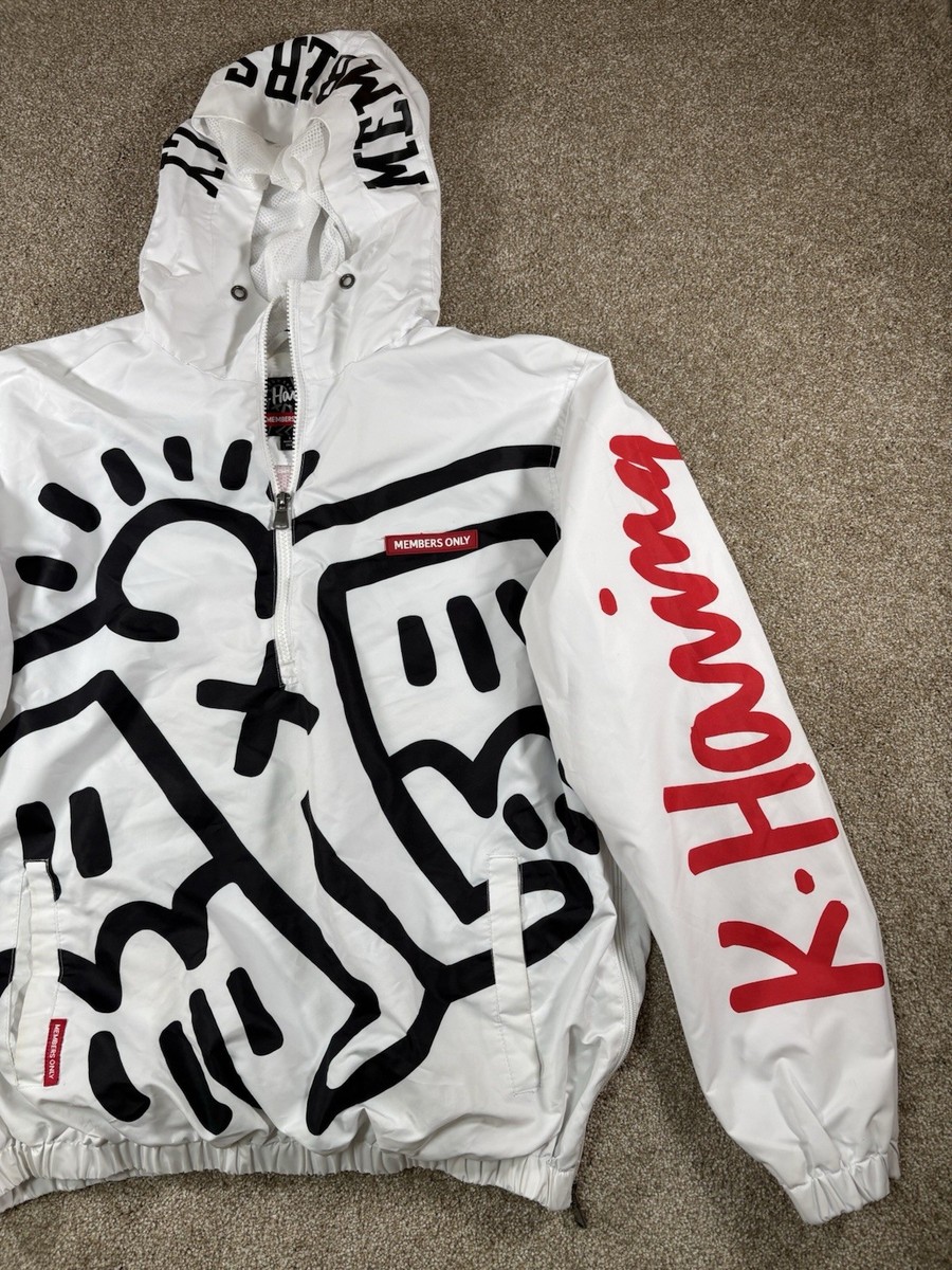 Members Only x Keith Haring Design Windbreaker Jacket NYC Brasil