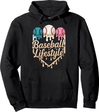 Baseball Lifestyle Youth Hoodie, Drip Ice Cream Style Unisex, Sweatshirt
