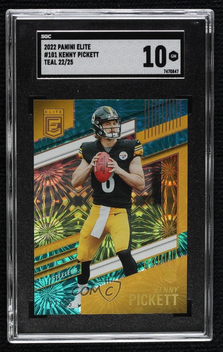2022 Panini Donruss Elite Rookies Teal /25 Kenny Pickett #101 SGC 10 GEM 1t6o