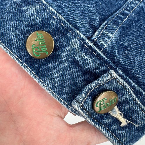 Pointer Brand Trucker Jean Jacket Mens Small Blue Denim Made in USA Vintage - Picture 5 of 7
