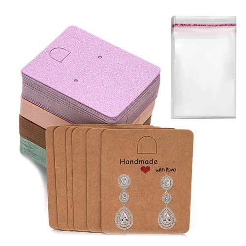 50pcs Earring Display Cards Cardboard for Diy Jewelry Holder Selling Organizer S