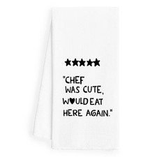 Chef Gifts Decorative Kitchen Towels Cute Hostess White Fits 1624 Inch