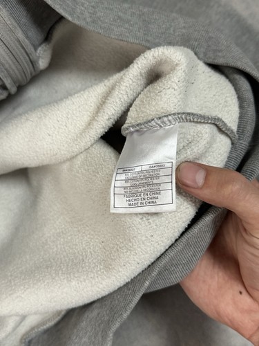 Vintage Nike Y2K Oversized Basic Grey Zip Hoodie Jacket Swoosh Men’s Size XL - Picture 13 of 14