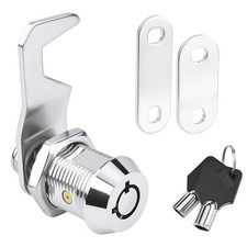 Chrome Toolbox Lock with Keys - Keyed Alike Lock Cabinet Lock with Hook Cam, ...