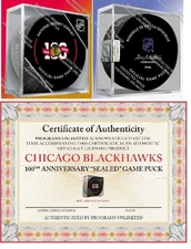 2025 2026 CHICAGO BLACKHAWKS 100TH ANNIVERSARY GAME PUCK CUBED PATCH IN STORE!!
