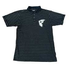 Famous Stars & Straps Black Striped Polo Shirt XL Vtg Blink 182 Travis Barker