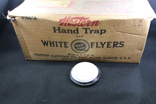 Western Cartridge Co. White Flyer Clay Target White 110mm Pigeon VTG 1949 F/S