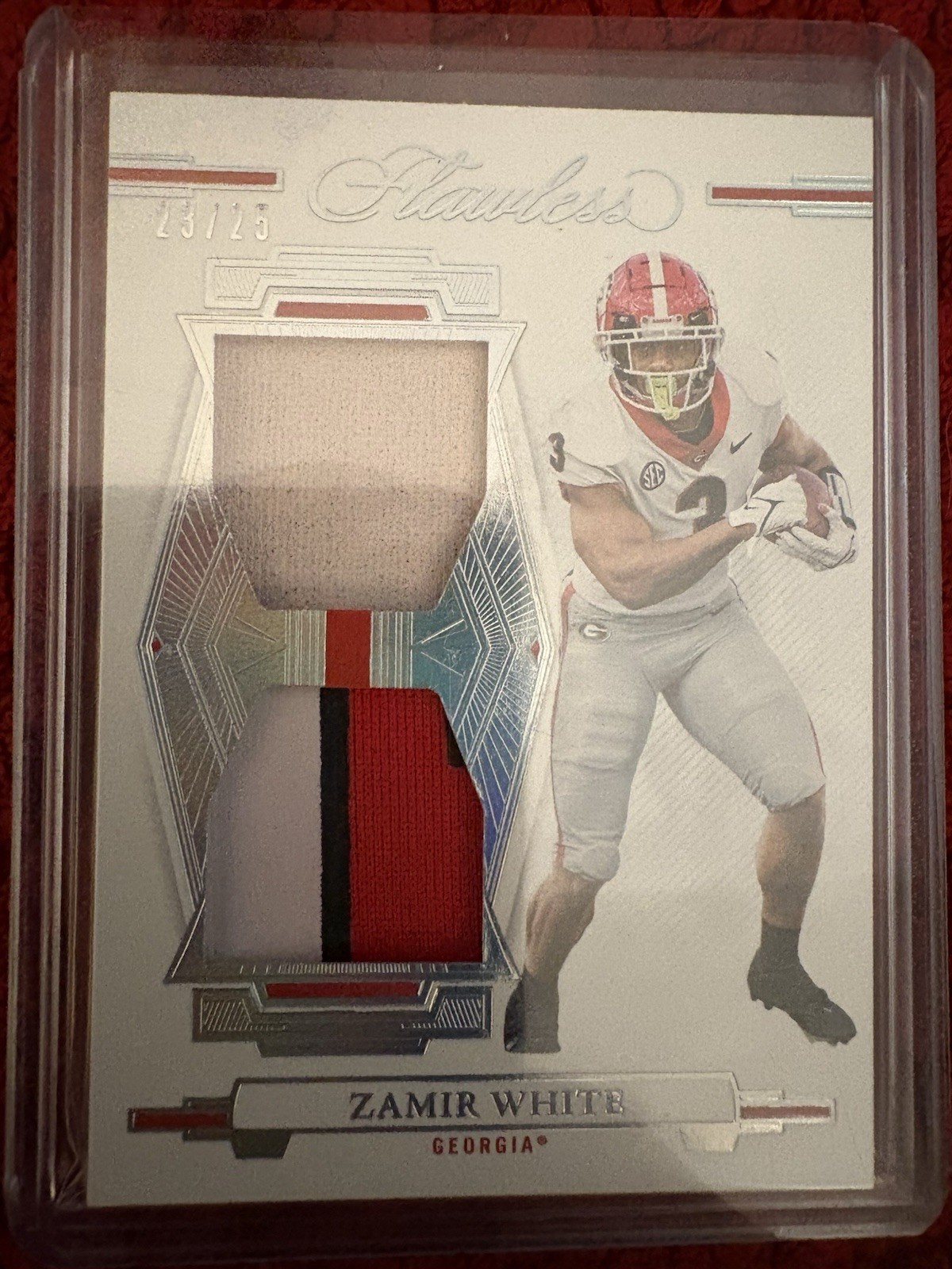 Zamir White Panini Flawless Collegiate Rookie Dual Patches #RDPZWH Base