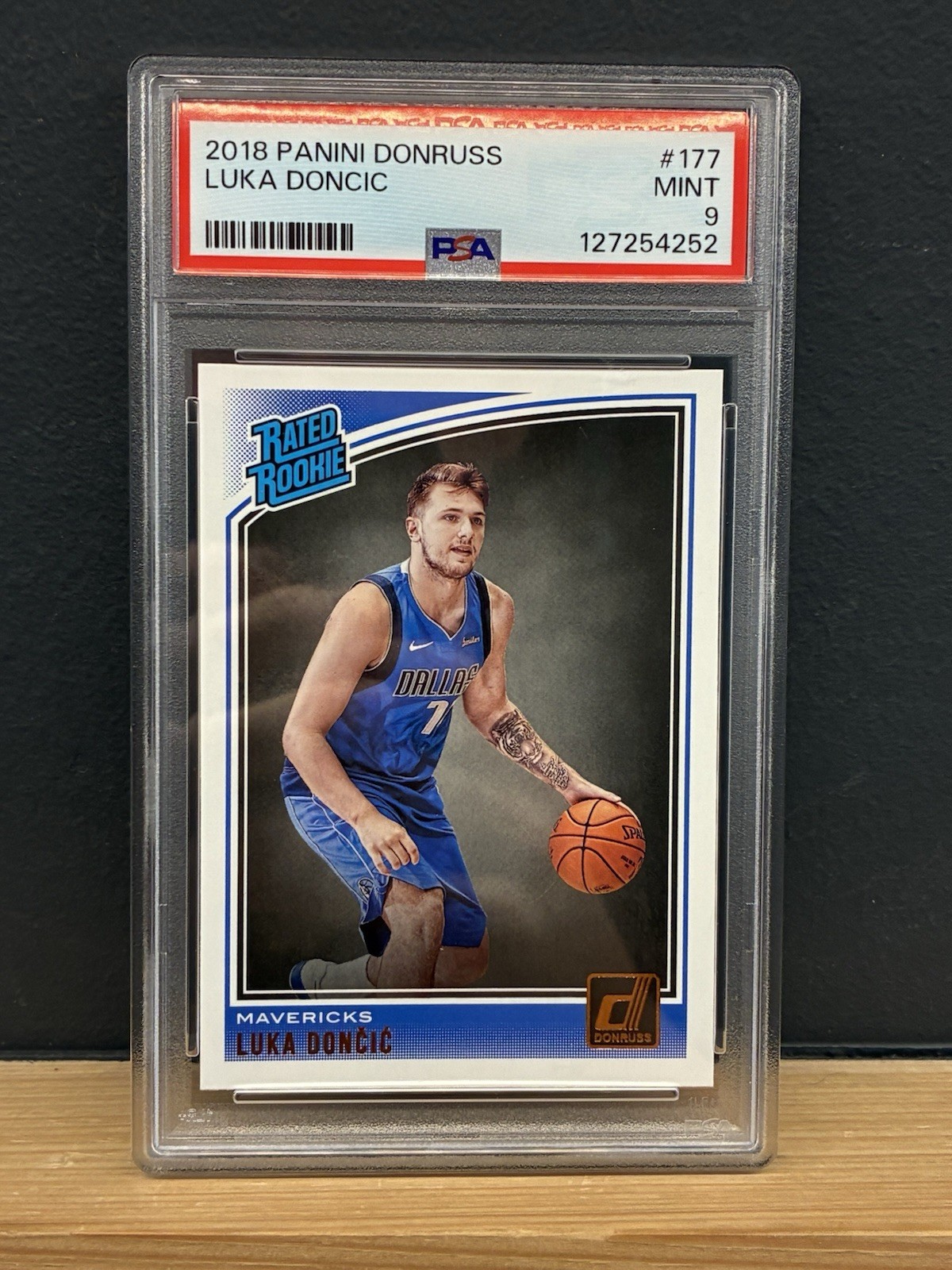 Panini Donruss Optic 2018-19 Luka Dončić Rated Rookie RC #177 PSA 9 Mavericks