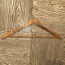 Wooden Advertising Hanger Coat Hanger B B Clothes Shop N.Y. Wood Old Vintage    