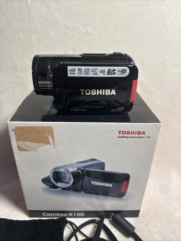 Toshiba Camileo X100 High Definition HD Video Camcorder Tested Work Good - Image 3 of 4