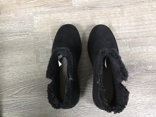 Koolaburra by UGG Womens Suede Wedge Boot Black 1149231 Size 11 Boots New - Picture 4 of 13