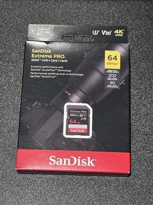 SanDisk - Extreme Pro 64GB SDXC UHS-II V30 Memory Card